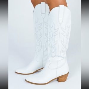 Barley worn cowgirl boots